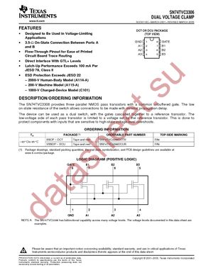 SN74TVC3306DCTRE4 datasheet  